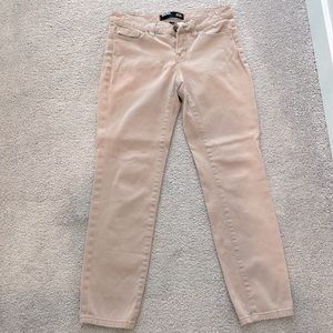Light Cream Straight cropped jeans